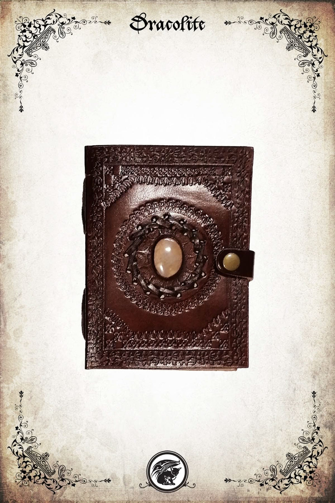 Grimoire 4x6 avec pierre naturelle - bourgogne