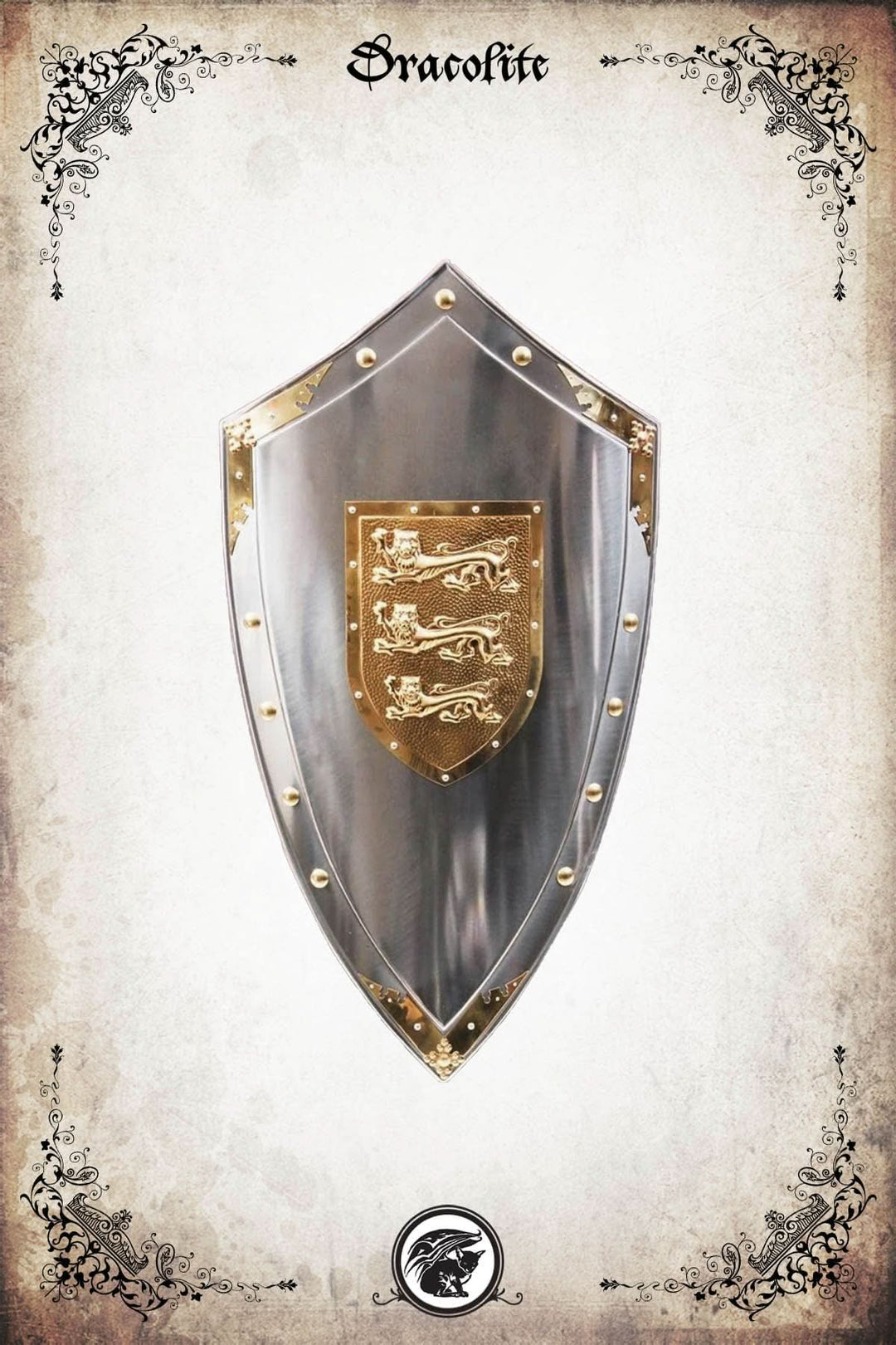 Medieval Steel Shield - Richard the Lionheart Replica, Made in Toledo