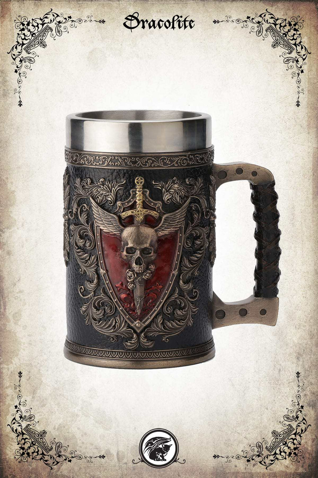Winged Skull Beer Mug