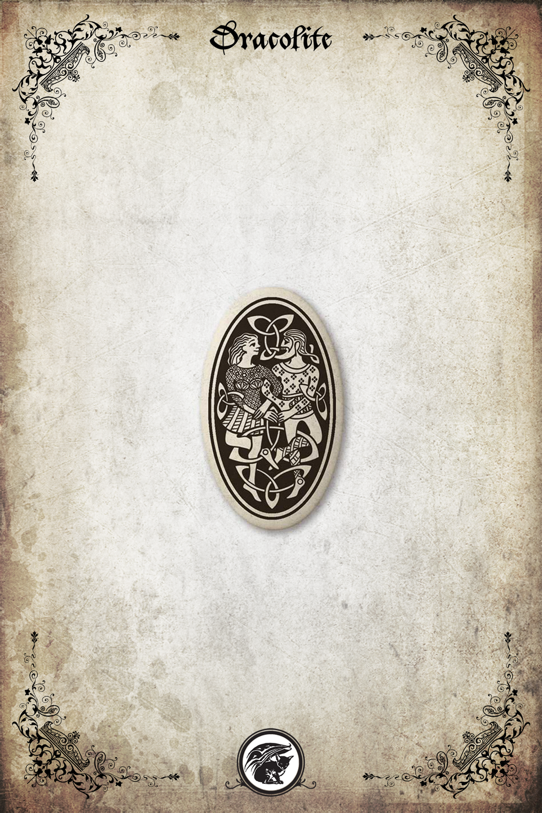 Pendentif Celtique - Couple Divin (oval)