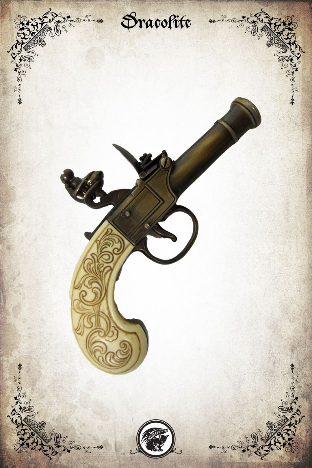 Pistolet anglais miniature, 18ème siècle ''Ladies silex''