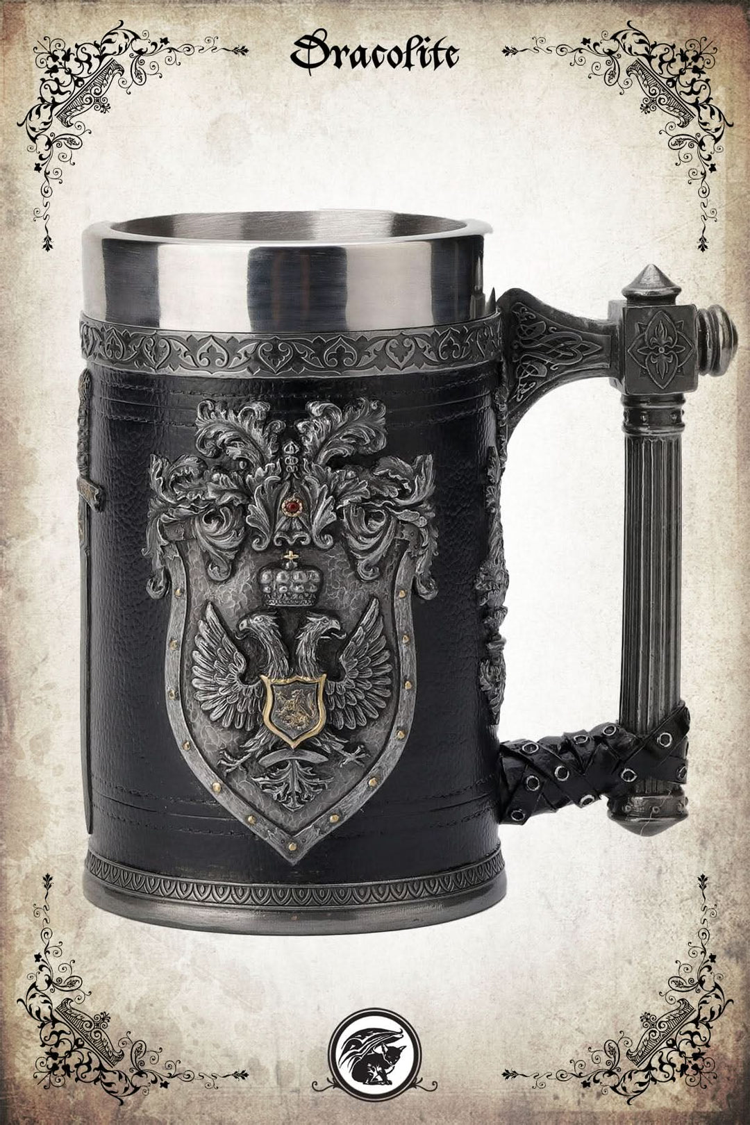 Chope de bière Double Headed Eagle (Argent)
