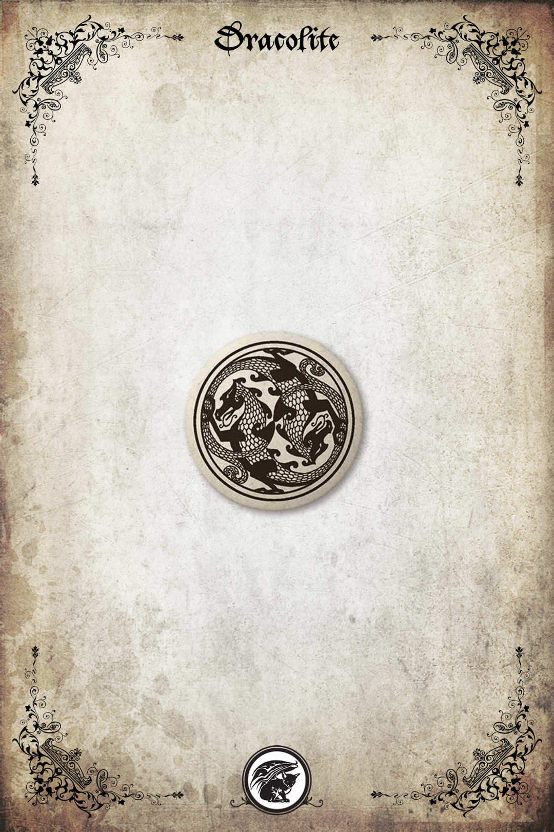 Pendentif Celtique - Dragon (rond)