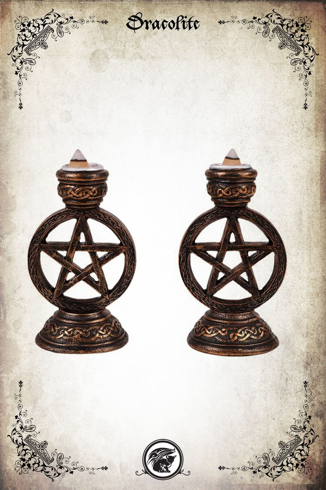 Wicca Candlestick / Incense Burner