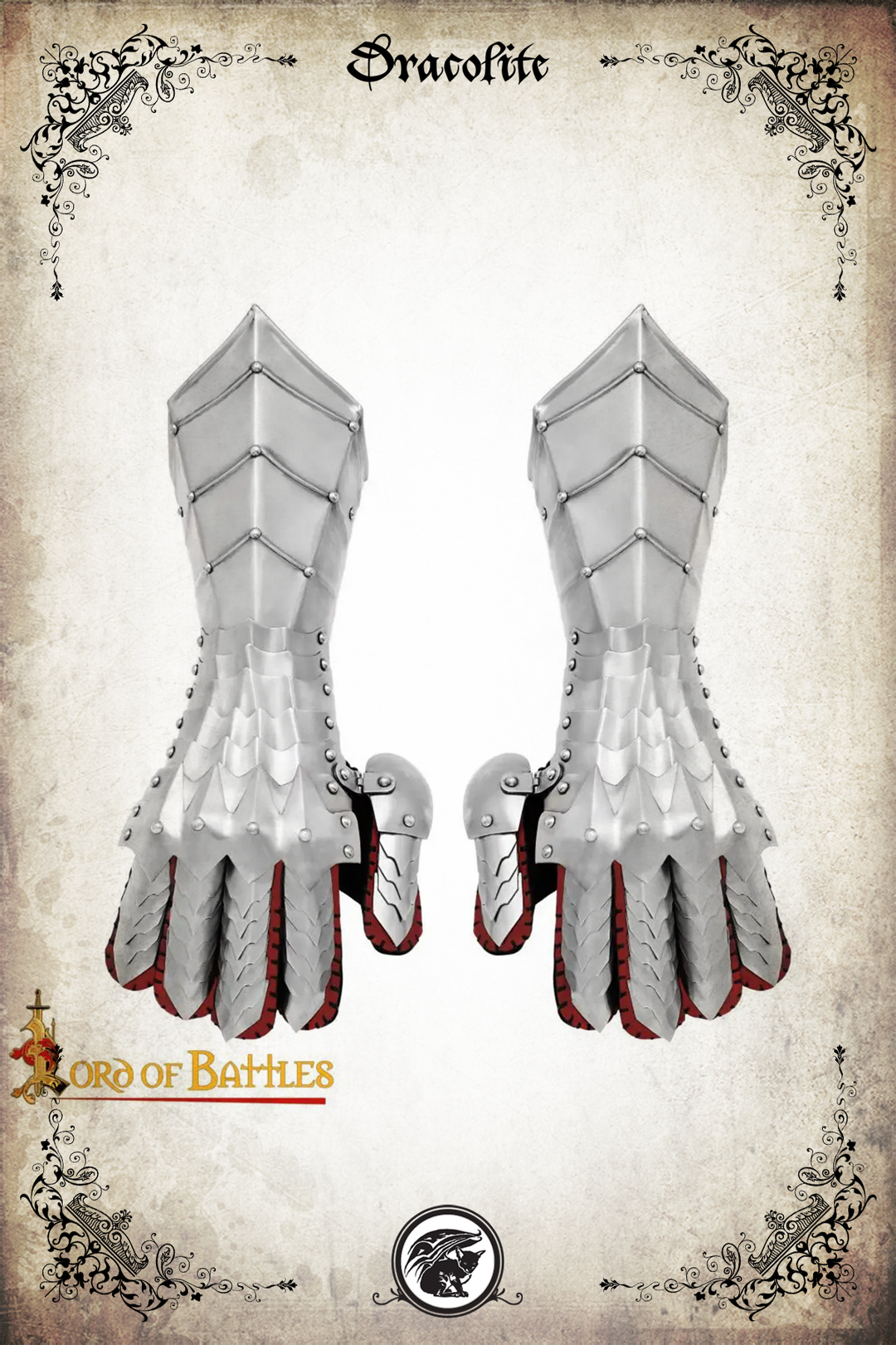 Gantelet de chevalier en acier – Protection articulée style médiéval GN