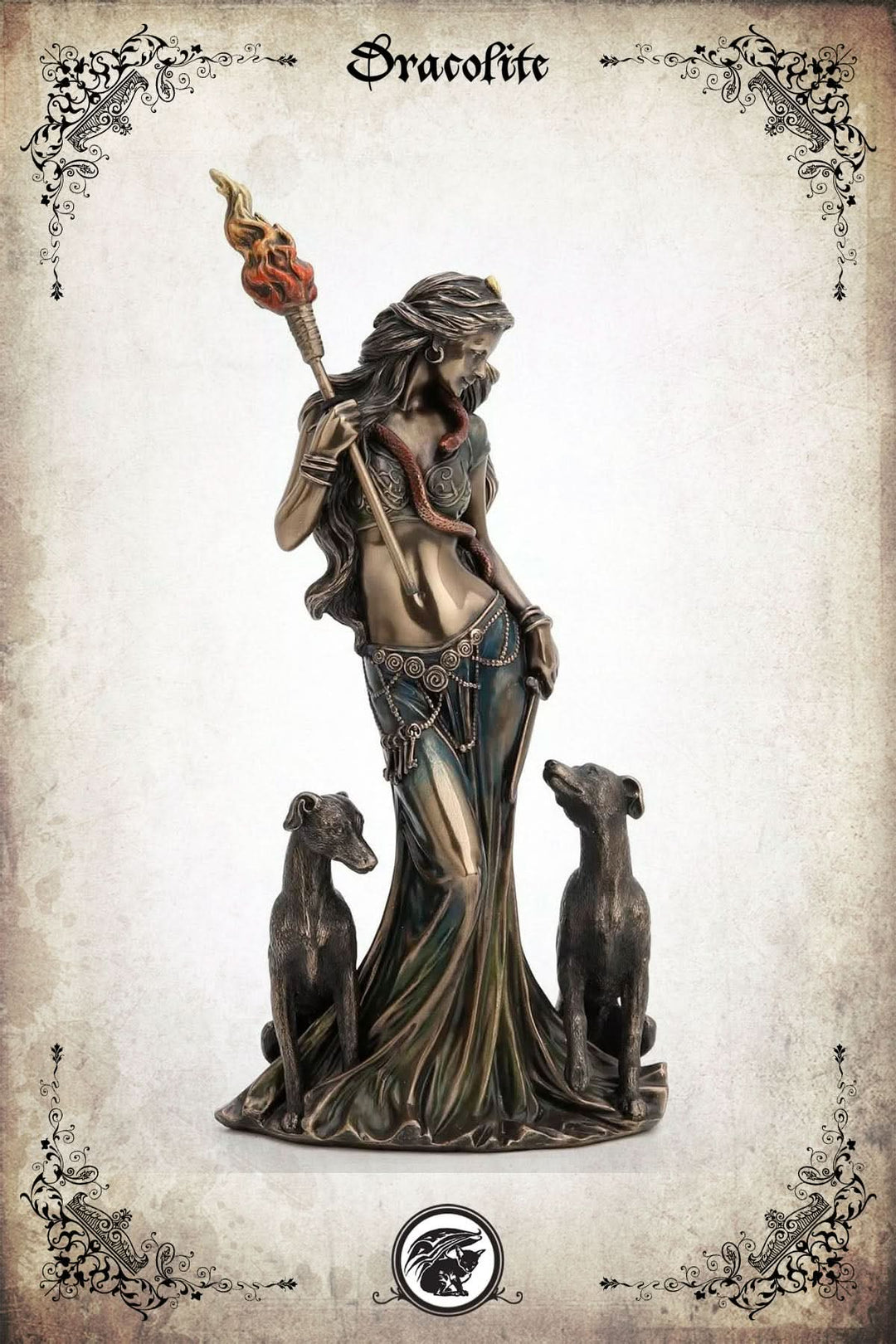 Hecate - Goddess of Magic with Hunting Dogs