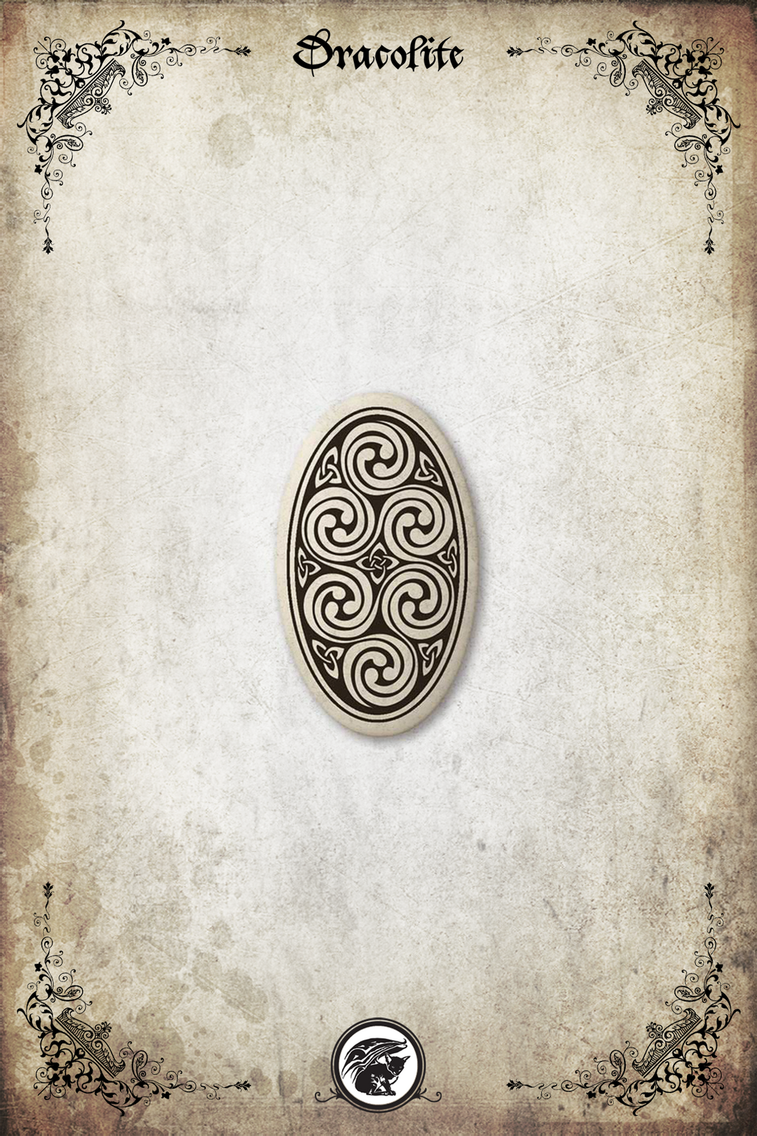 Pendentif Celtique - Spirales (oval)