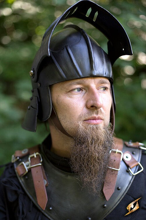 Sallet – Casque articulé allemand en acier pour GN réaliste