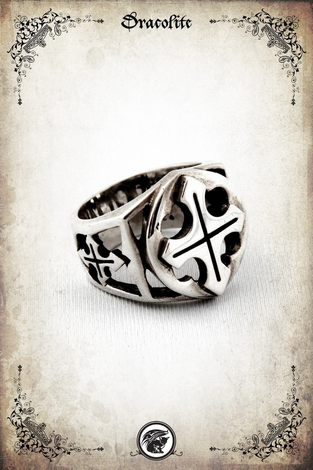 Bague Templier avec Croix