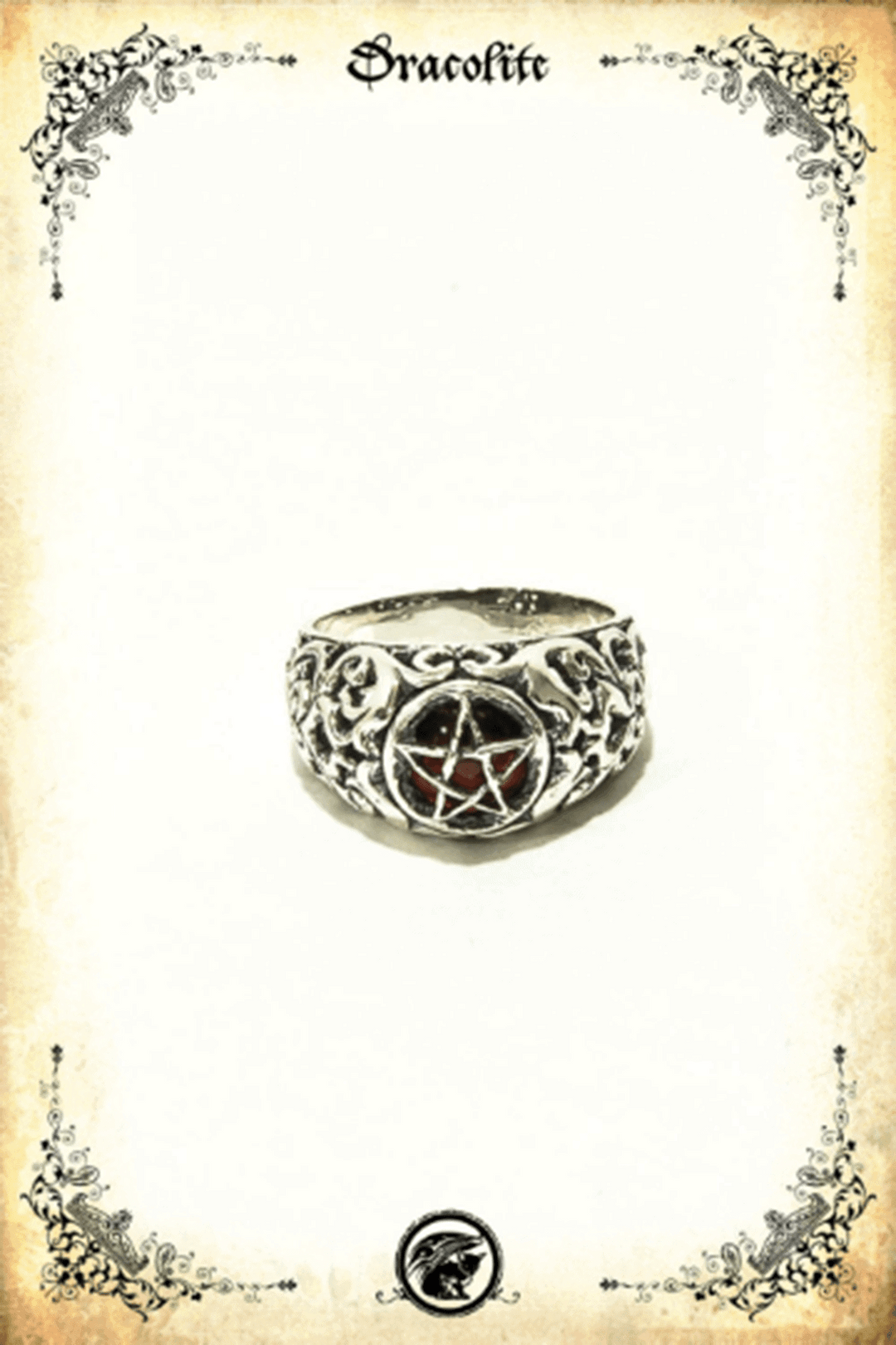 Bague Bathory avec Pentagramme