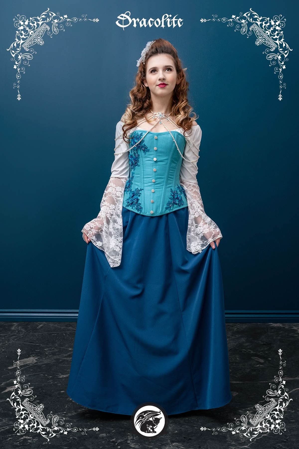 FASLOLSDP Corset Renaissance Pour Femme, Avec Imprimé Floral