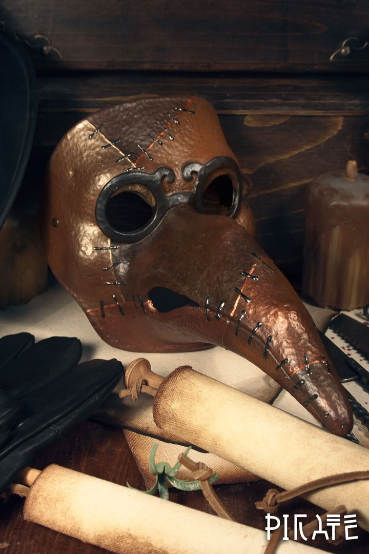 Patched Plague Doctor Mask