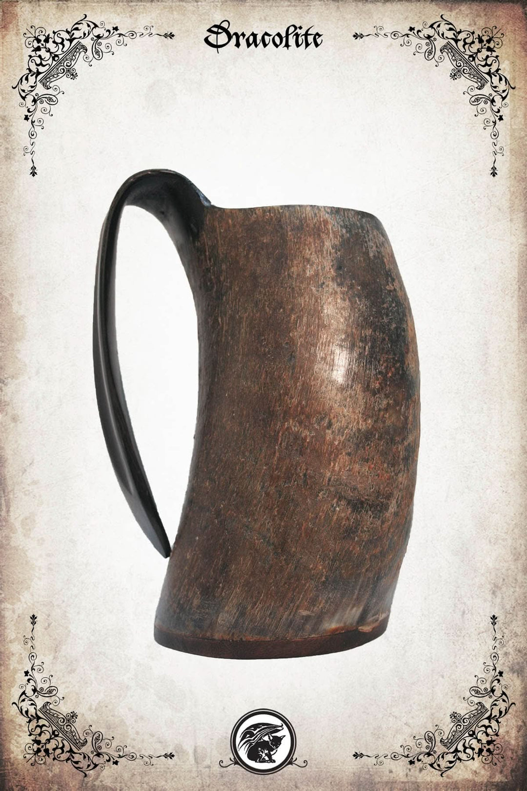 Natural Horn Mug 6-8in - Medieval Craftsmanship Made from Genuine Buffalo Horn