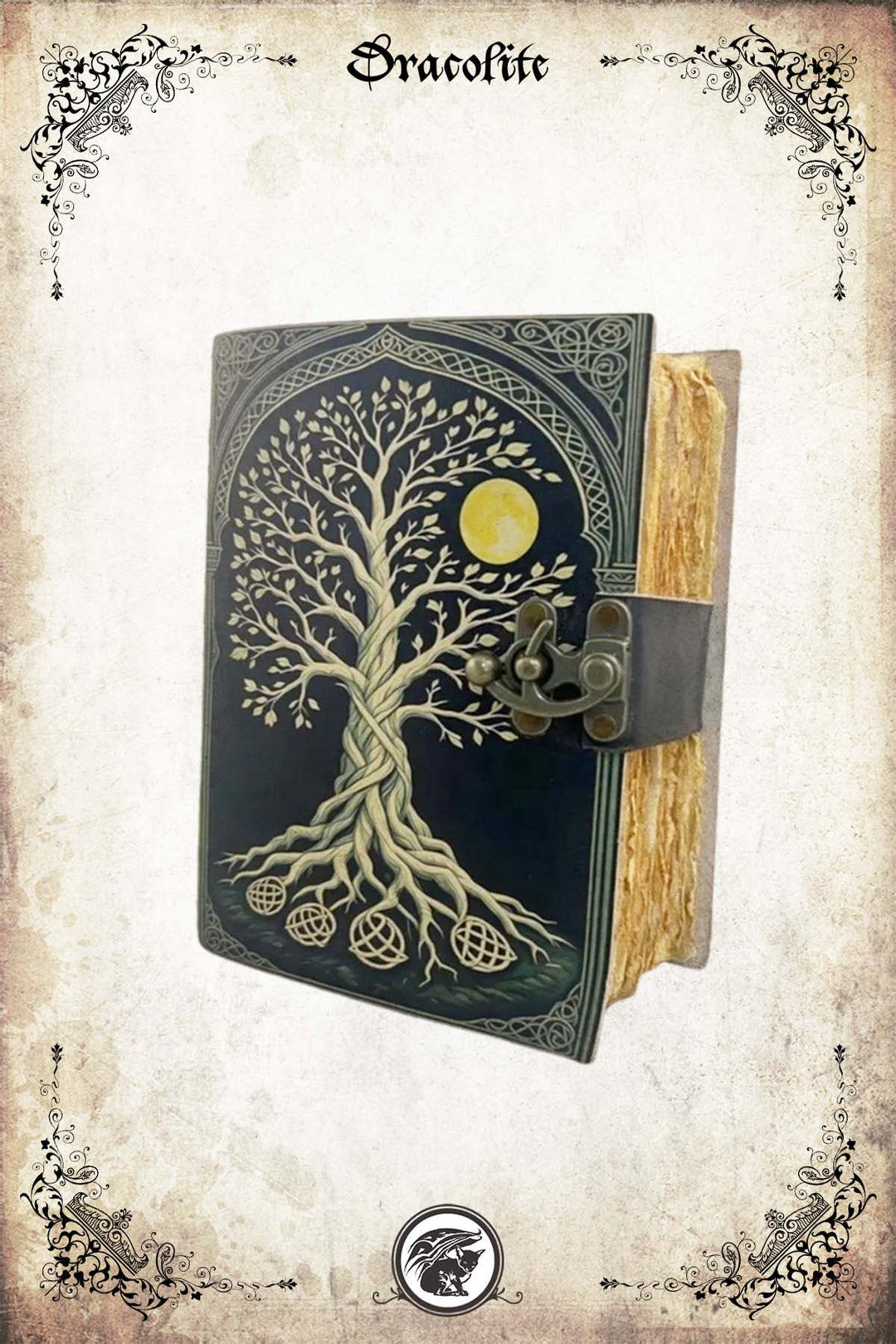 Journal en Cuir - Arbre de Vie - Lune