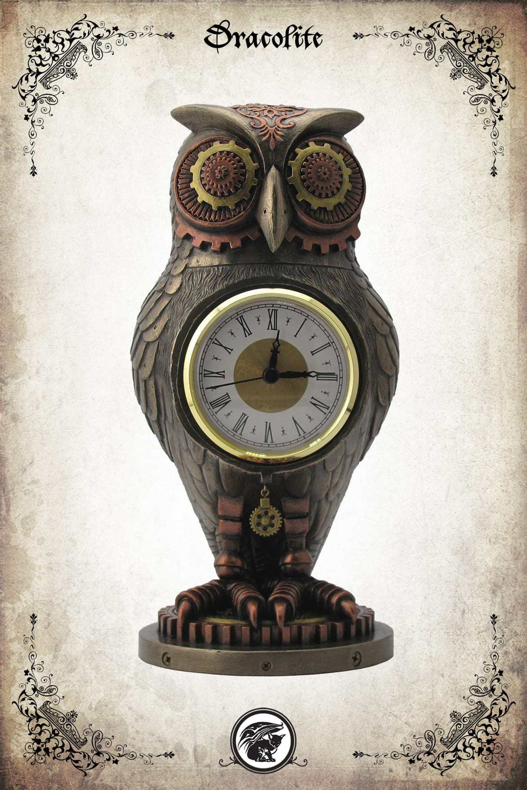 Steampunk Owl Clock