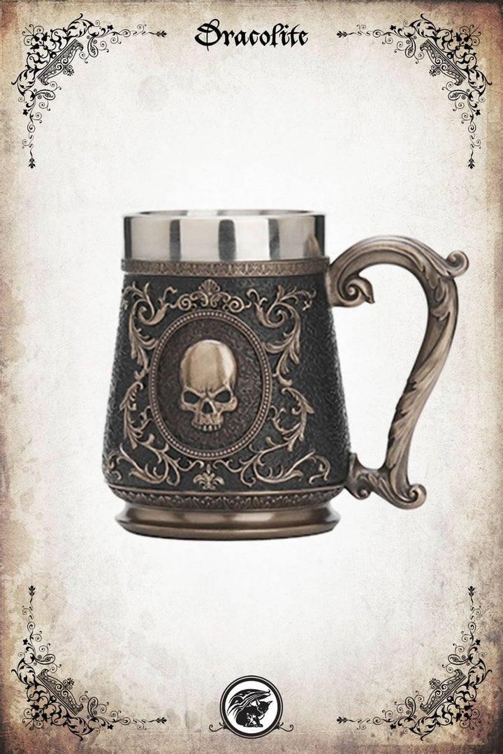 Skull Brooch Beer Mug