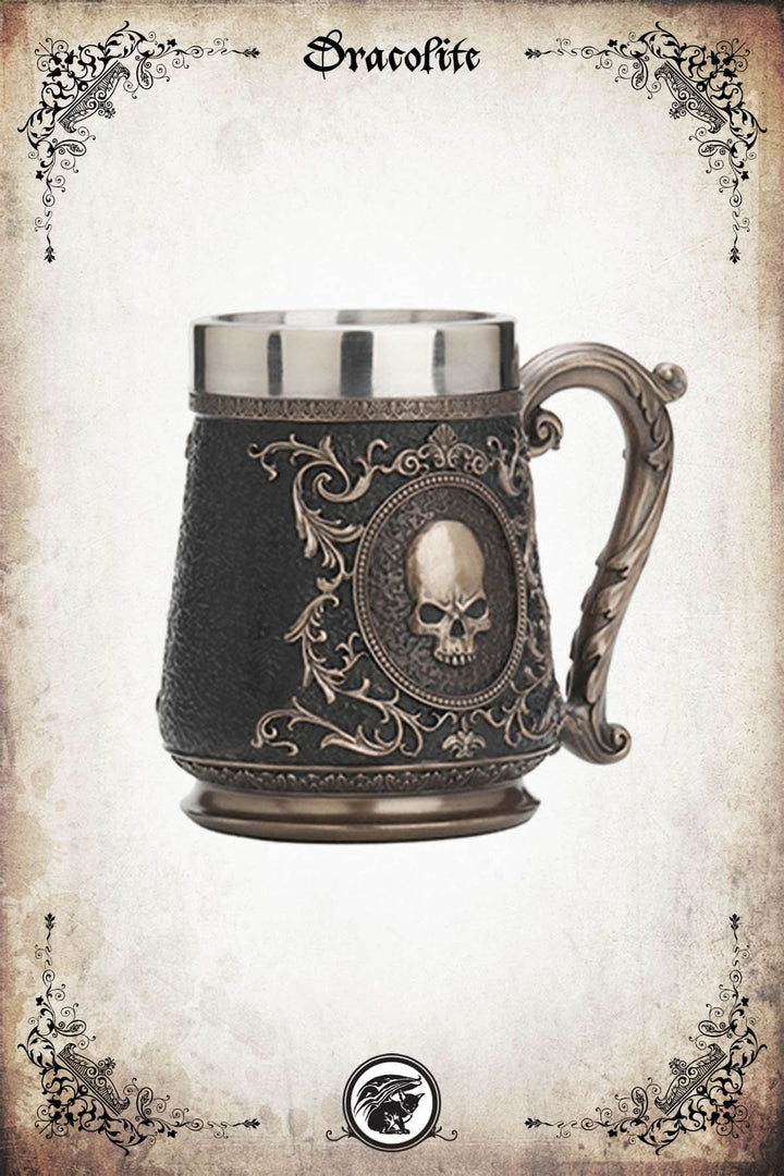 Skull Brooch Beer Mug