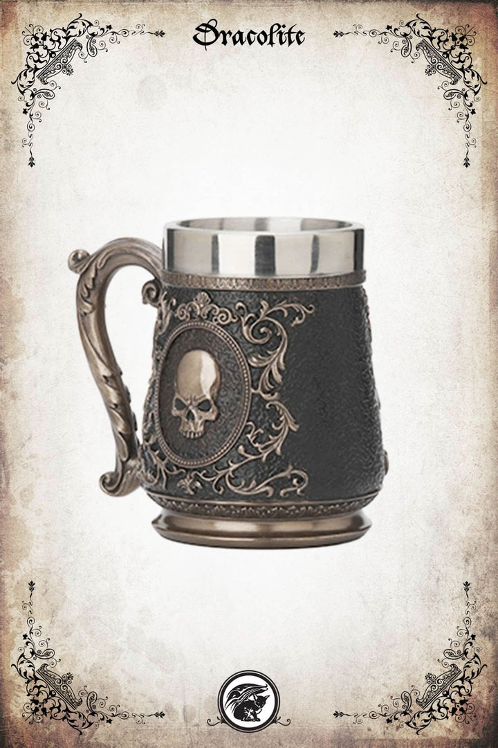 Skull Brooch Beer Mug