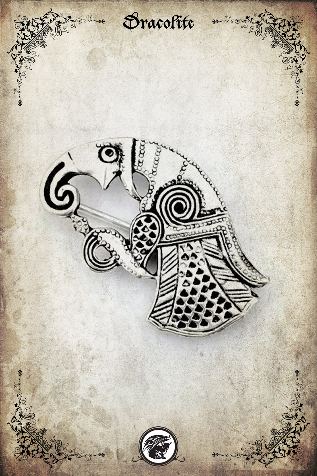 Broche corbeau règne vendel