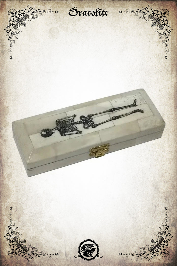 Coffret Squelette – boîte rectangulaire macabre