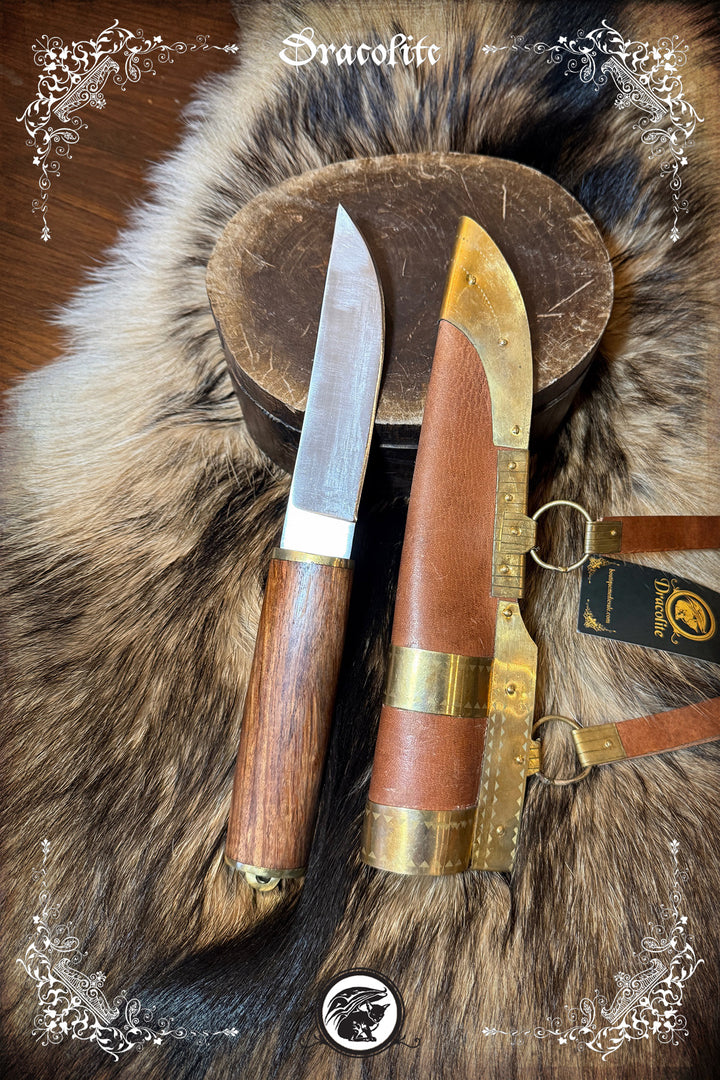 Forged Viking Knife - Wooden Handle