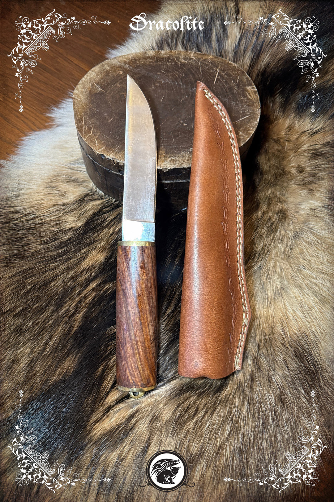 Forged Viking Knife - Wooden Handle