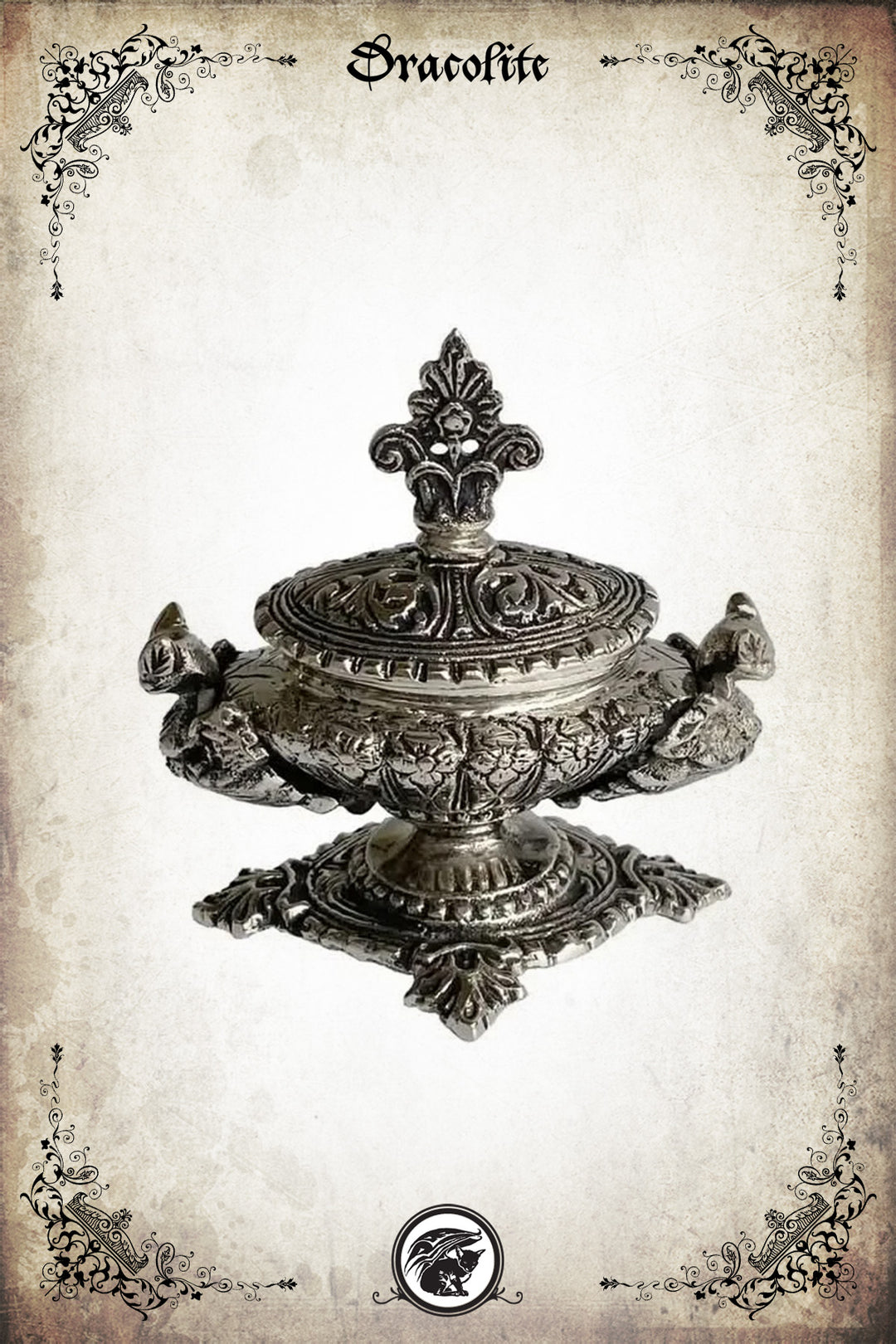 Antique Dragon Inkwell