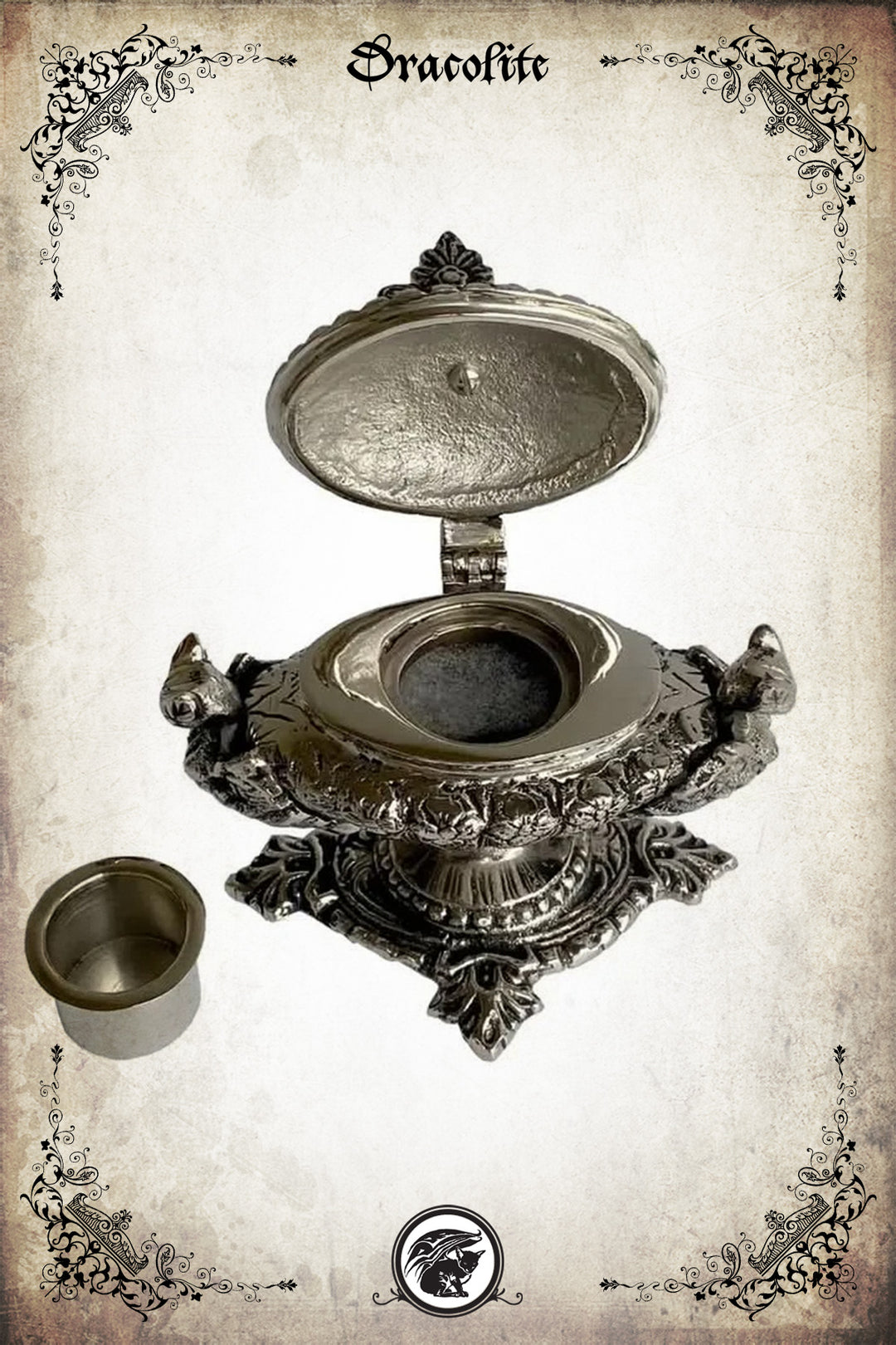 Antique Dragon Inkwell