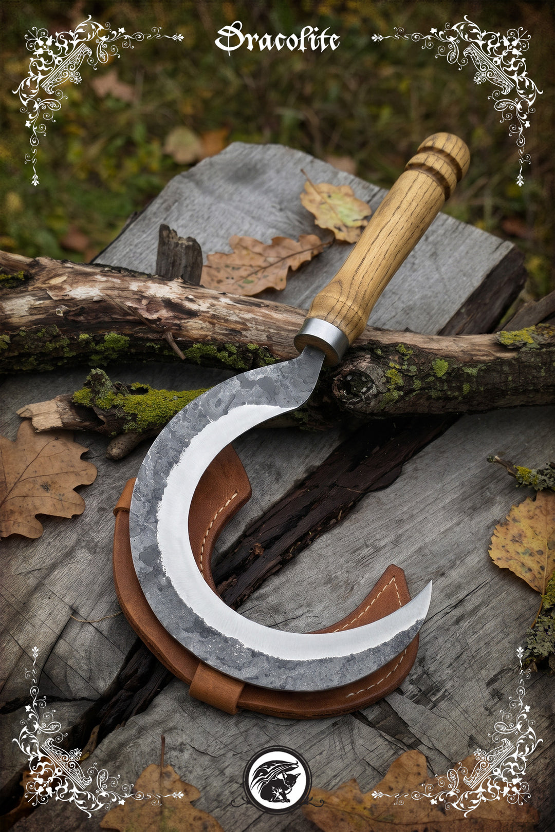 Faucille Rituelle (Boline) Forgée à la Main – Serpe de Druide