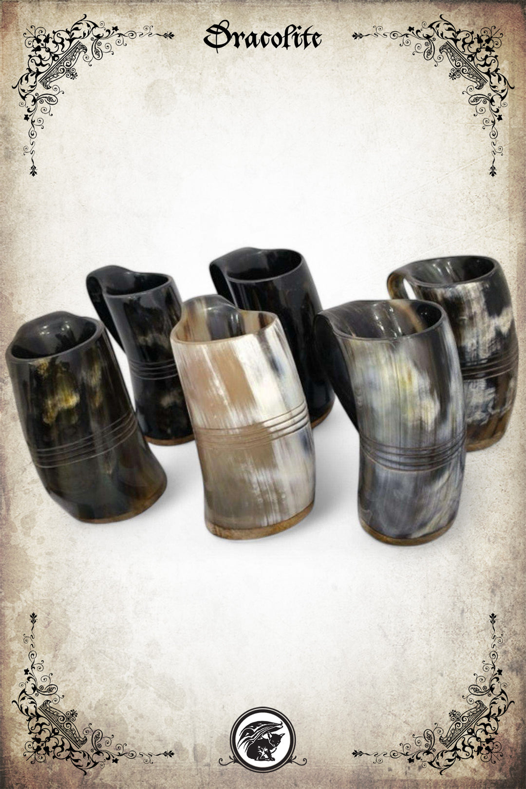 Tasse en Corne avec Gravure