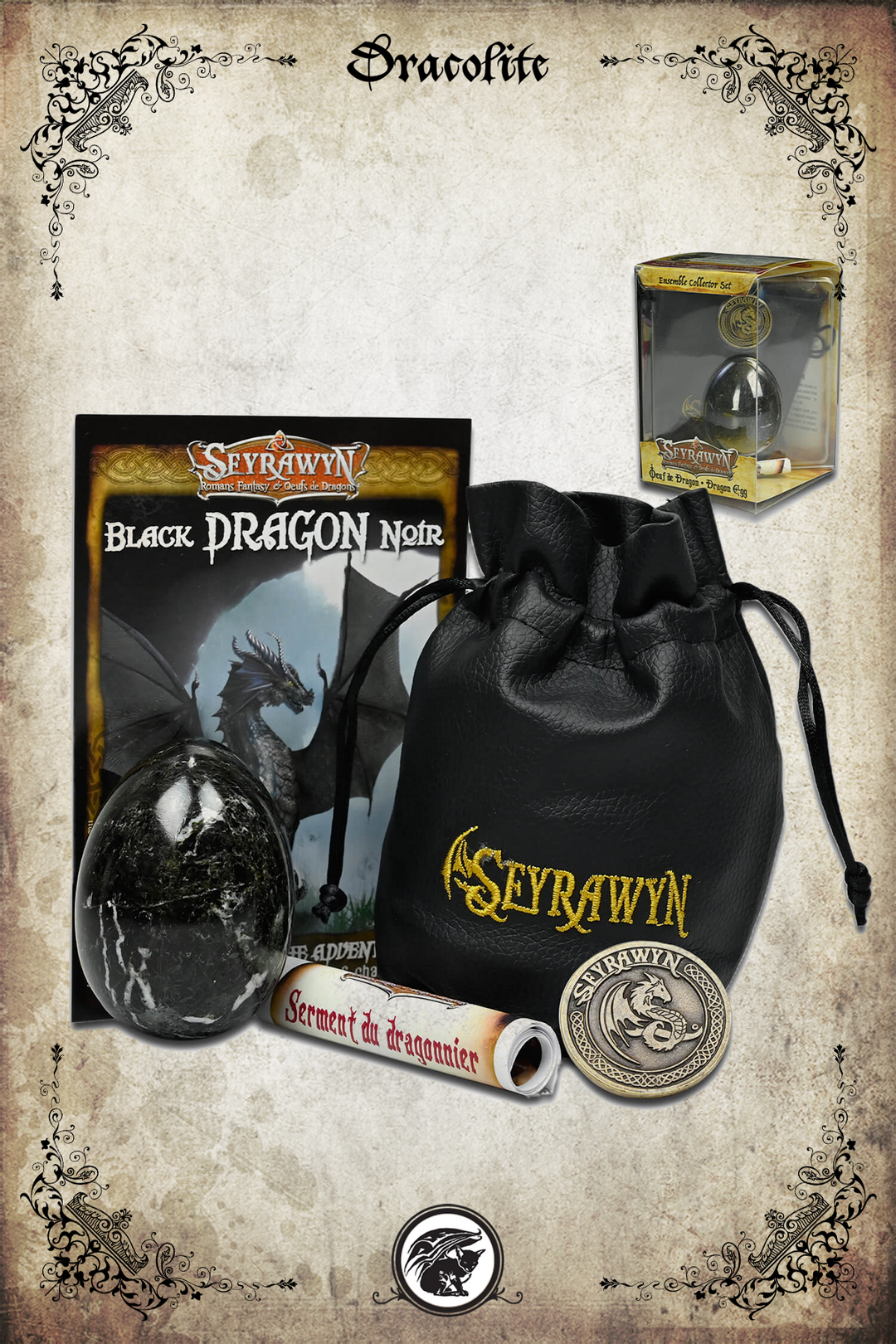 Dragon Egg and Pouch Set + Collectible Coin