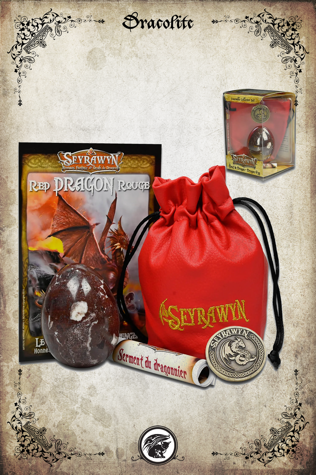 Dragon Egg and Pouch Set + Collectible Coin