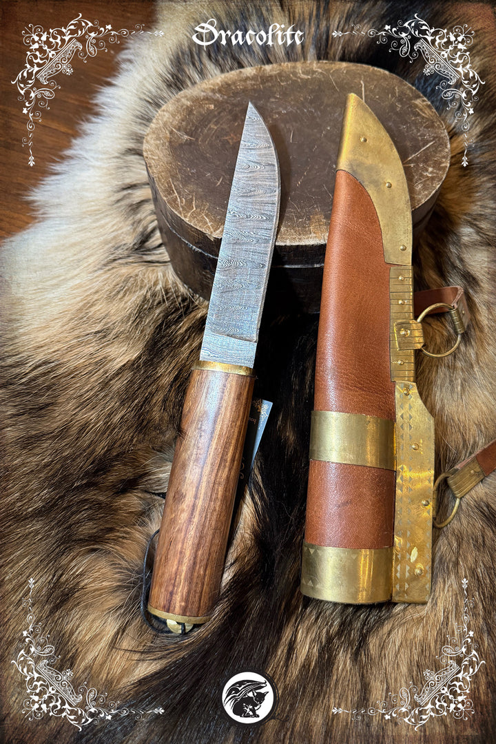 Forged Viking Knife - Wooden Handle